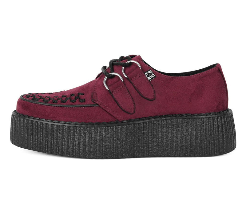 V3291 Burgundy Faux Suede Viva Mondo Creeper
