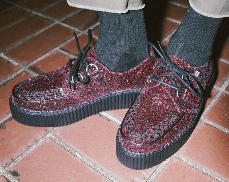 V3234 Burgundy Glitter Viva Mondo Creeper