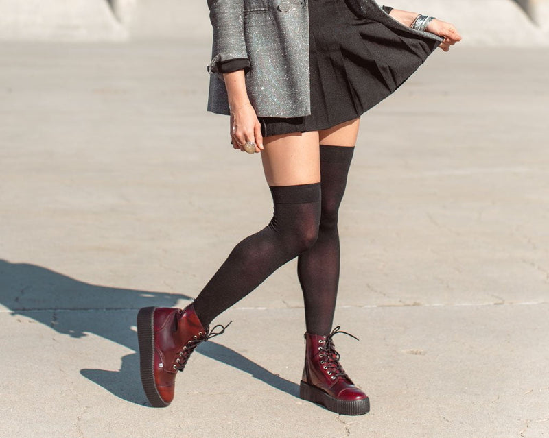V9858 Burgundy Rub Off TUKskin™ 7-Eye Boot