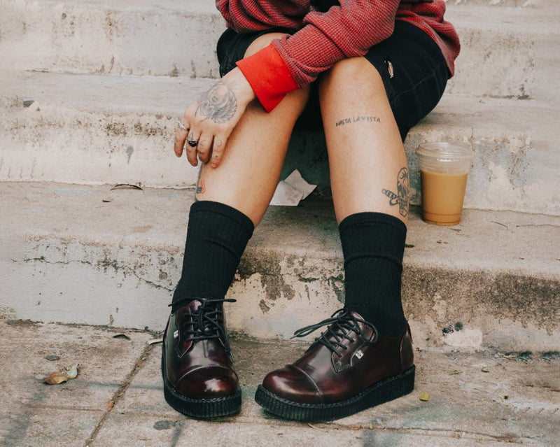 F3105 Burgundy TUKskin™ Toe Cap Viva Low Creeper