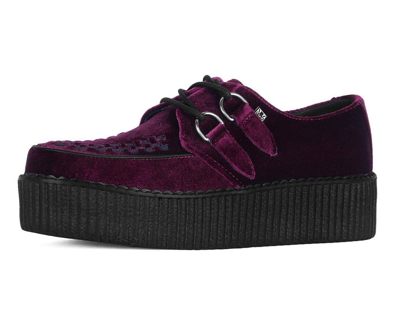 V8463 Burgundy Velvet Viva Mondo Creepers