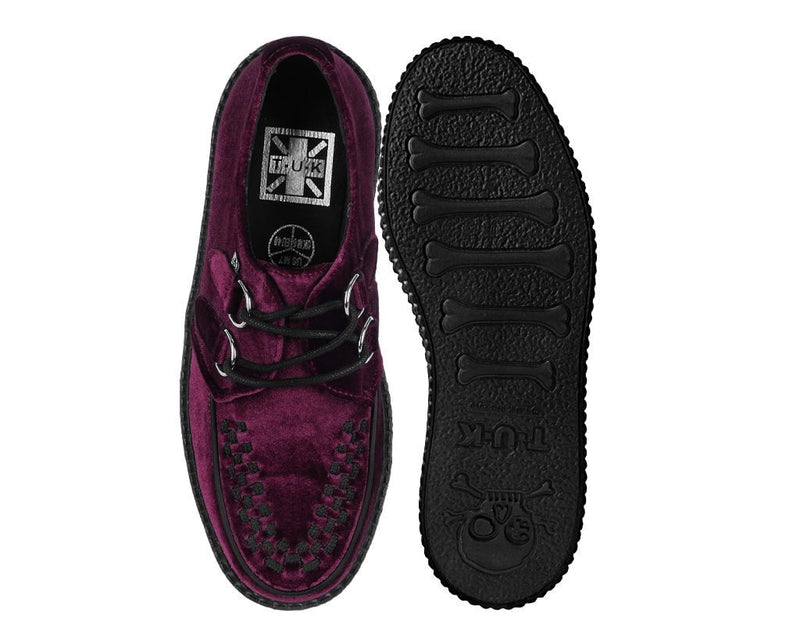 V8463 Burgundy Velvet Viva Mondo Creepers