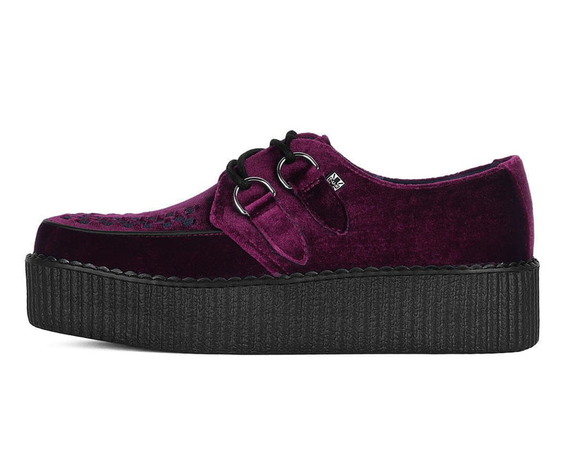 V8463 Burgundy Velvet Viva Mondo Creepers