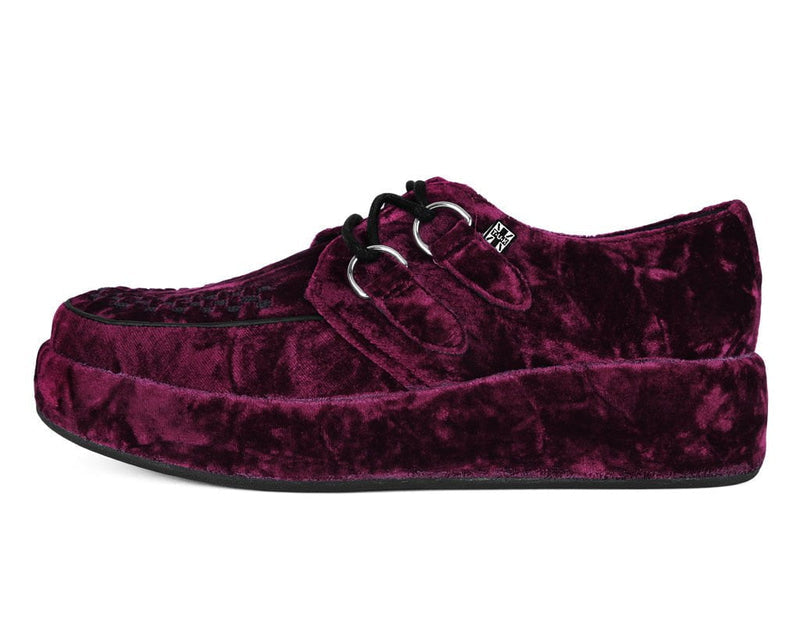A3240 Burgundy Velvet Wrapped Viva Mondo Creeper