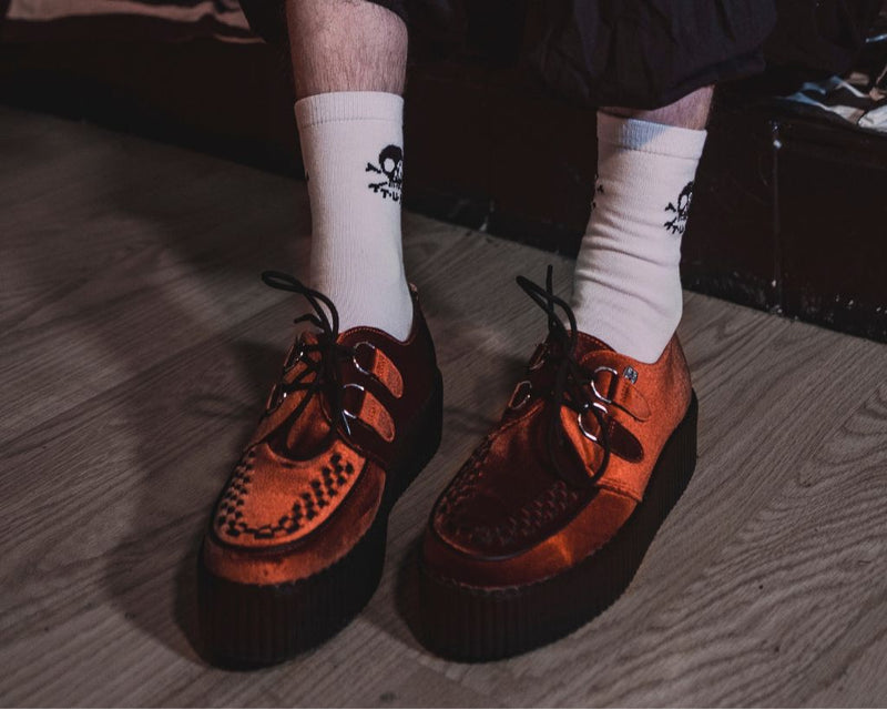 V3282 Burnt Orange Velvet Viva Mondo Creeper