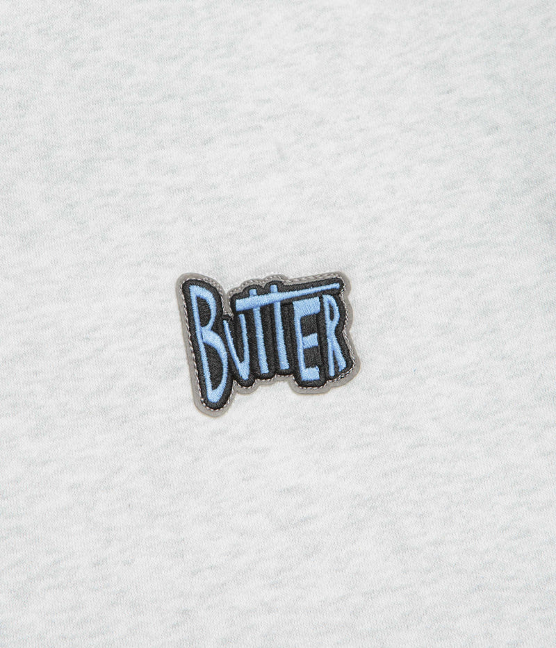 Butter Goods Pile Lined Zip-Thru Hoodie in Ash