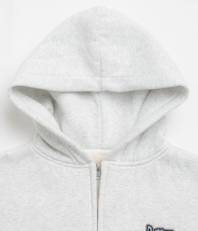 Butter Goods Pile Lined Zip-Thru Hoodie in Ash