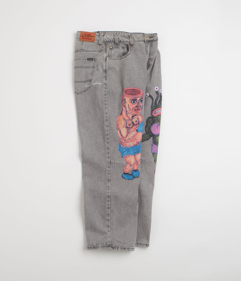 Butter Goods x Daniel Johnston Boxing Jeans in Washed Grey