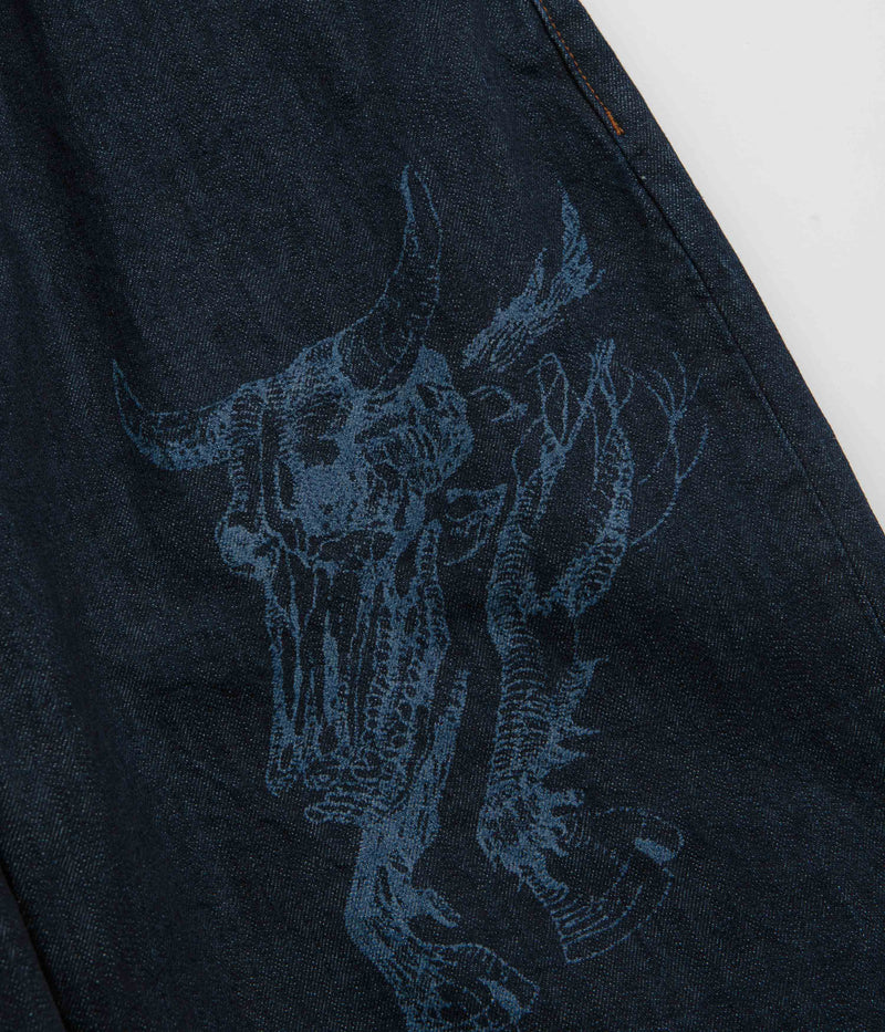 Butter Goods x Daniel Johnston Bull Selvedge Jeans in Raw Indigo