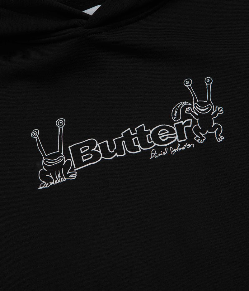 Butter Goods x Daniel Johnston Frog Logo Hoodie in Black