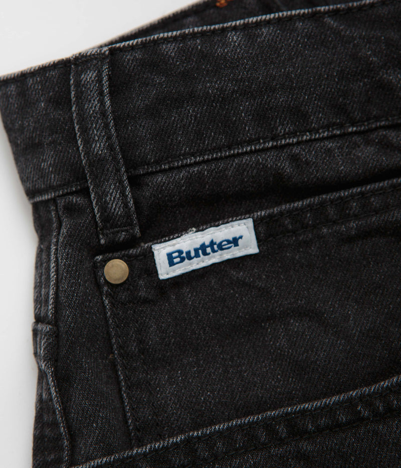 Butter Goods x Peanuts Spike Denim Jeans in Faded Black