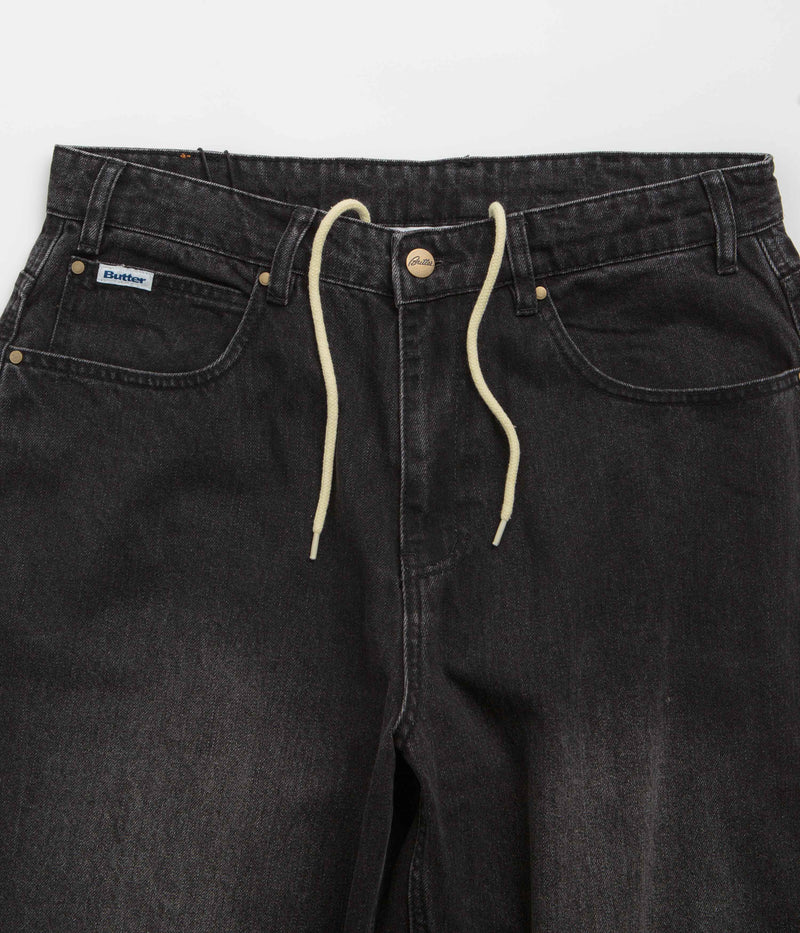 Butter Goods x Peanuts Spike Denim Jeans in Faded Black