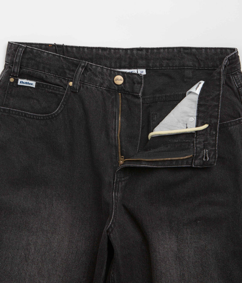 Butter Goods x Peanuts Spike Denim Jeans in Faded Black