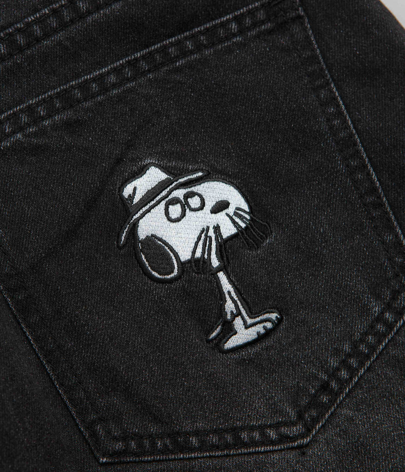 Butter Goods x Peanuts Spike Denim Jeans in Faded Black