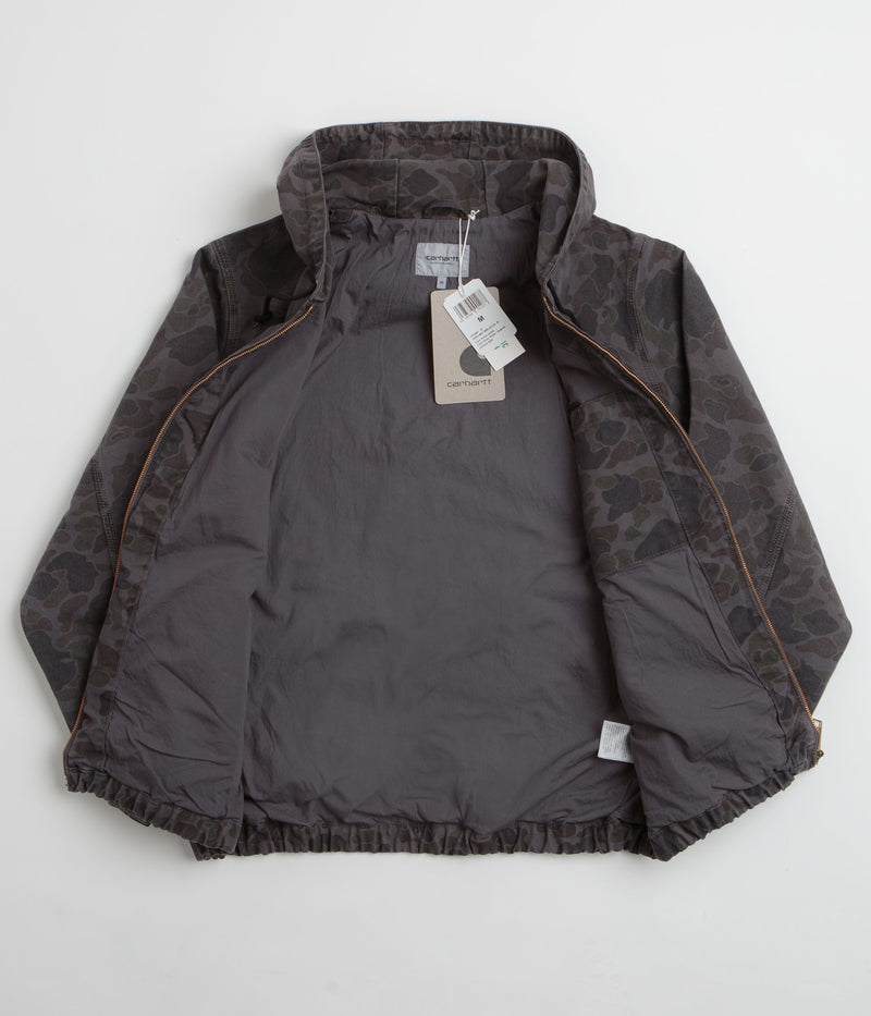 Carhartt Duck Active Jacket in Camo Duck and Green / Graphite