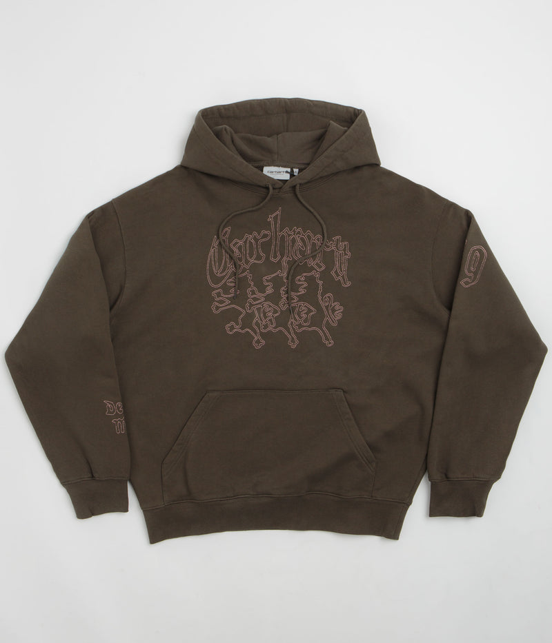 Carhartt Hackwork Hoodie in Vitola and Glassy Pink