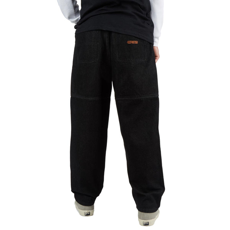 CCS 4x4 Reinforced Baggy Taper Denim Jeans - Black
