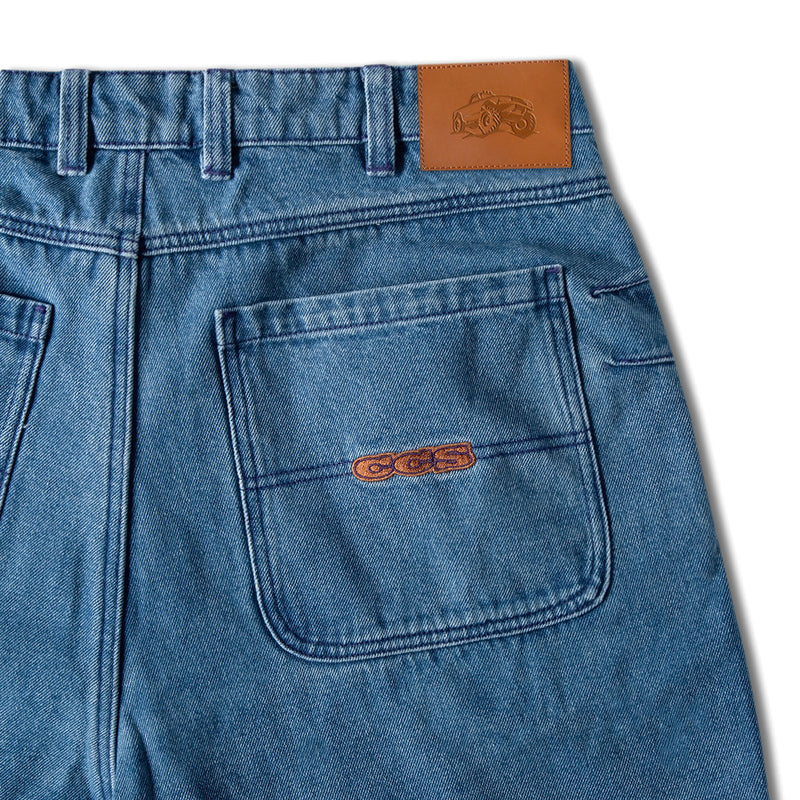 CCS 4x4 Reinforced Baggy Taper Denim Jeans - Medium Wash