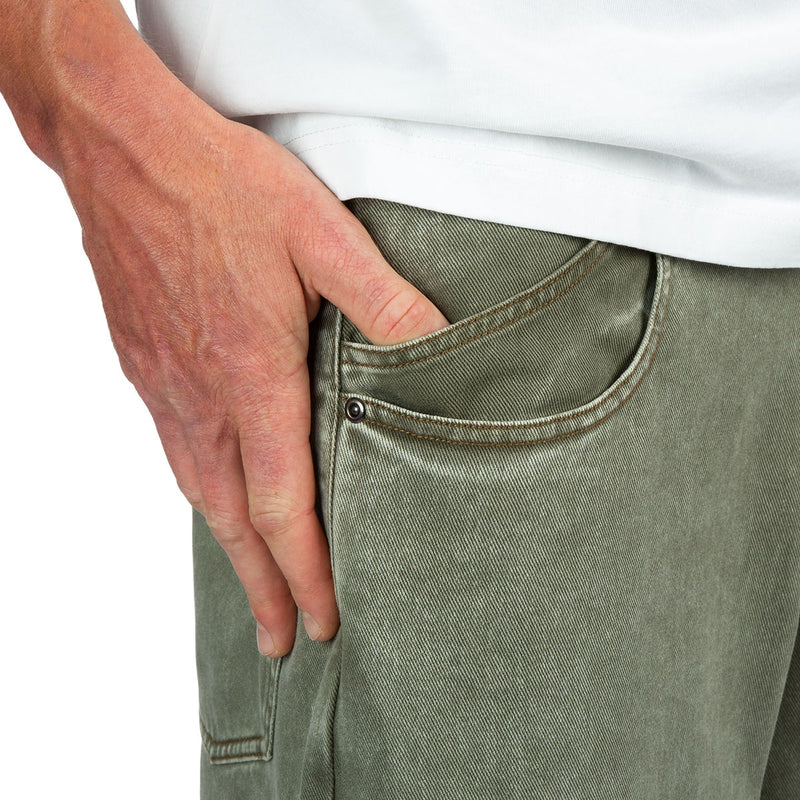 CCS Baggy Straight Denim Jeans - Faded Olive