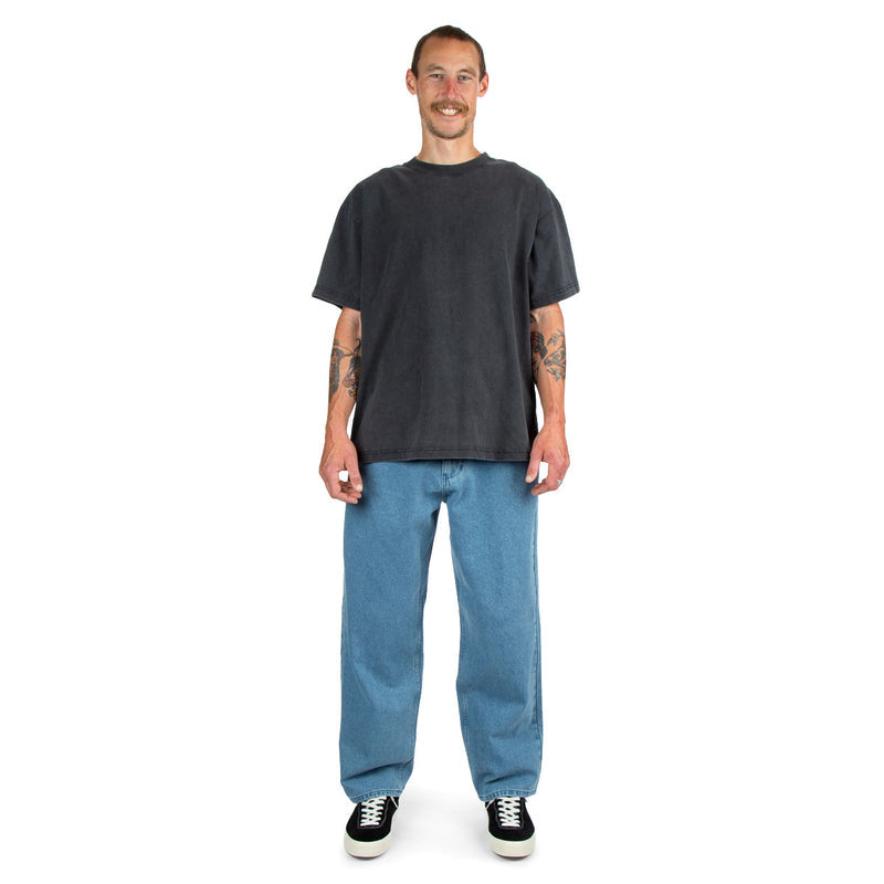 CCS Baggy Straight Denim Jeans - Rinsed Blue