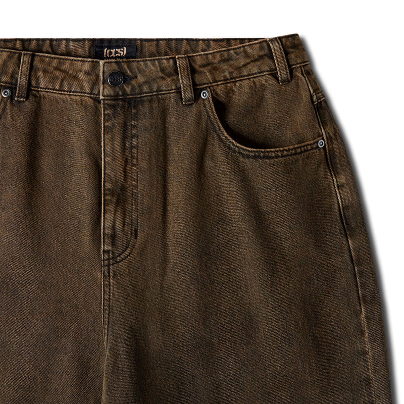 CCS Baggy Taper Denim Jeans - Acid Brown
