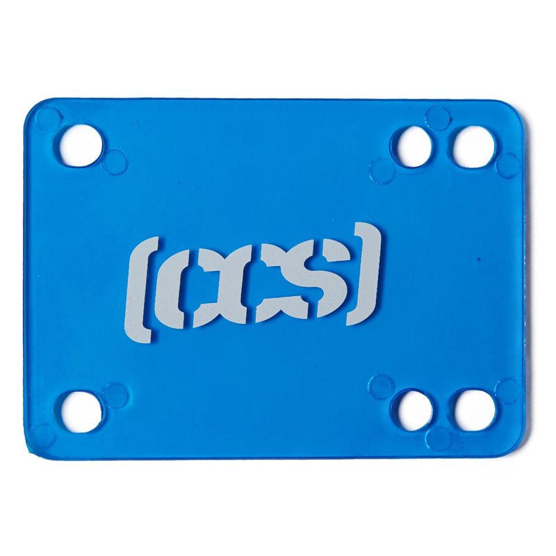 CCS Clear Skateboard Riser Pads - Blue - 1/8"
