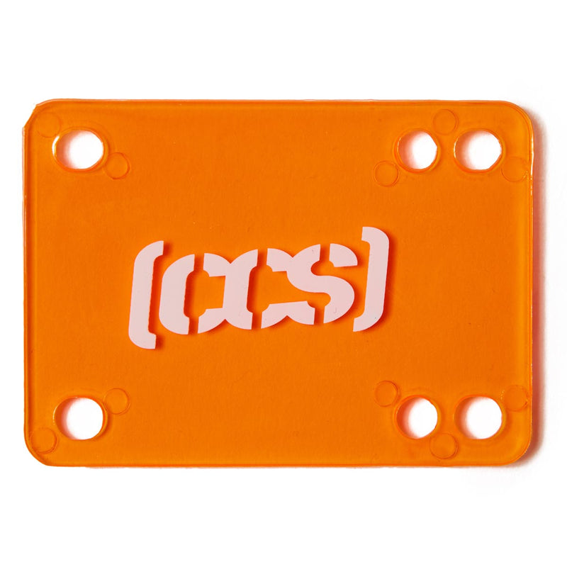 CCS Clear Skateboard Riser Pads - Orange - 1/8"