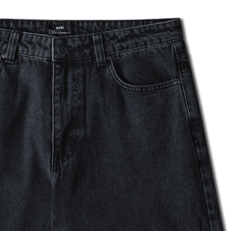 CCS Double Knee Original Relaxed Denim Jeans - Acid Black