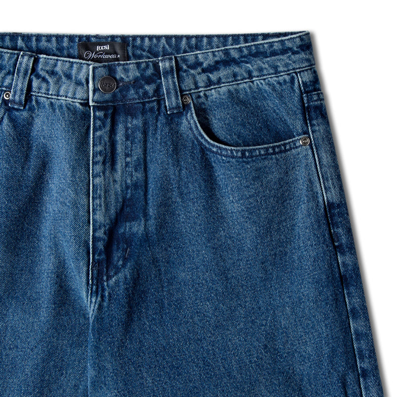 CCS Double Knee Original Relaxed Denim Jeans - True Blue