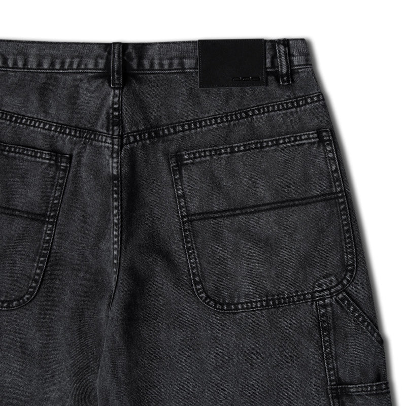 CCS Hammer Loop Jean Shorts - Acid Wash Black