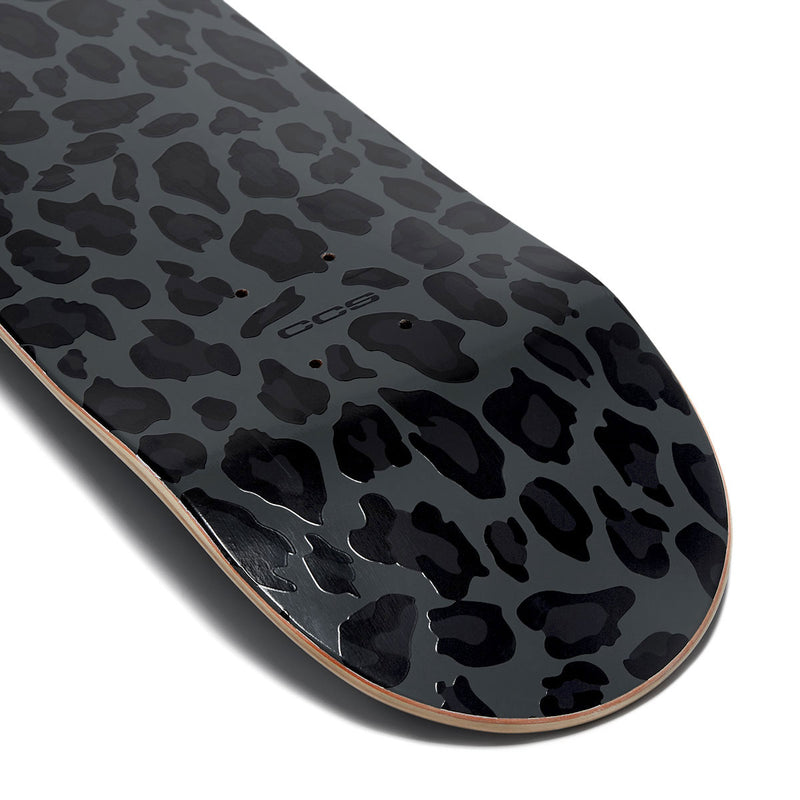 CCS Leopard Embossed Mini Skateboard Deck - Charcoal