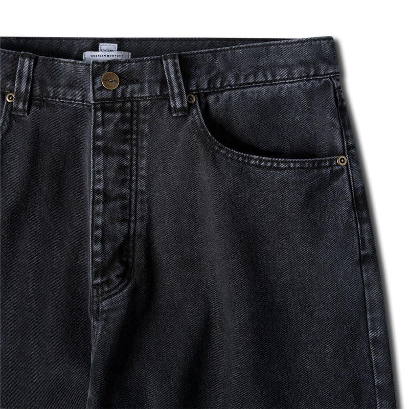 CCS Western Bootcut Denim Jeans - Acid Wash Black