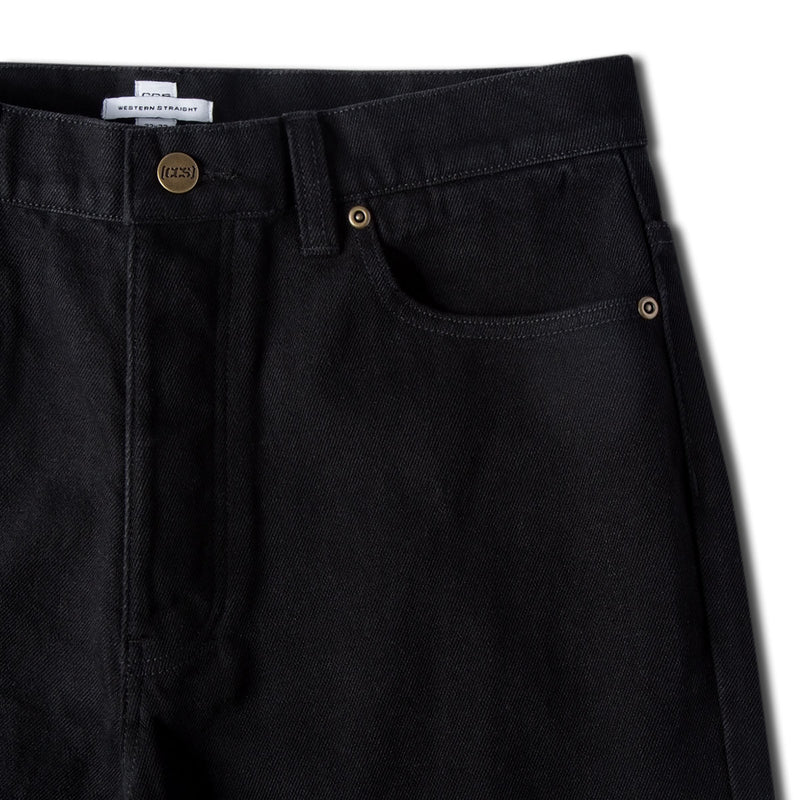 CCS Western Straight Denim Jeans - Black