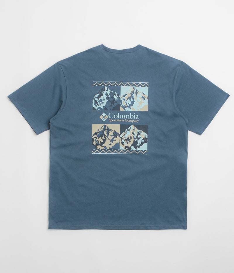 Columbia CSC Heavyweight Iconic T-Shirt in Dark Mountain and Repeated Peaks