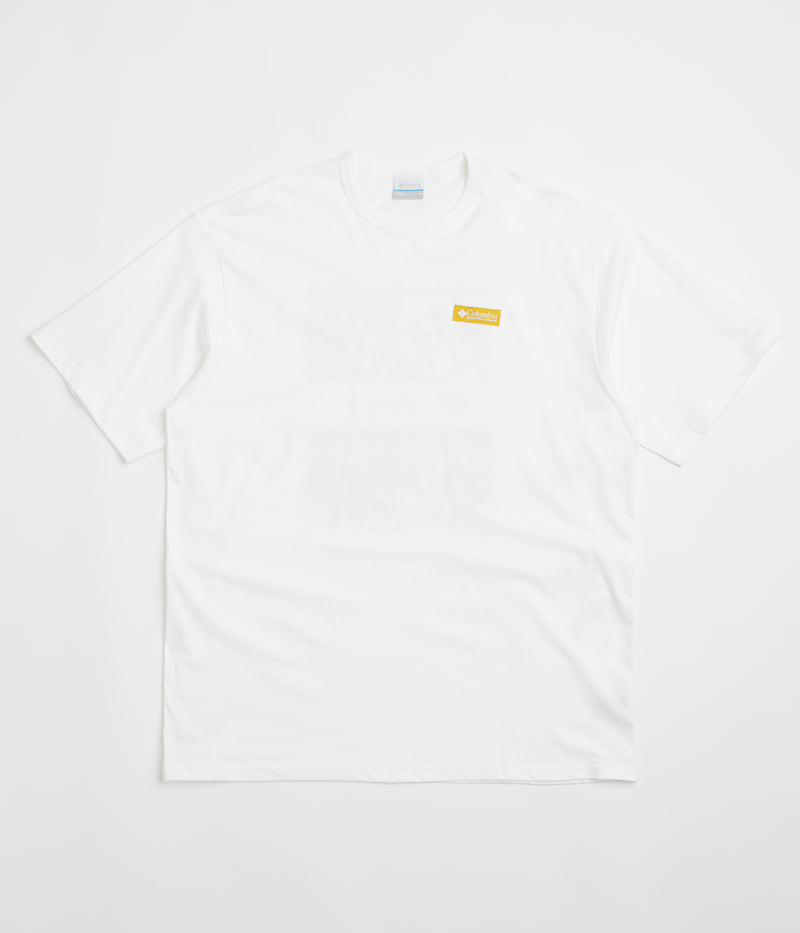 Columbia CSC Heavyweight Iconic T-Shirt in White and Repeated Peaks