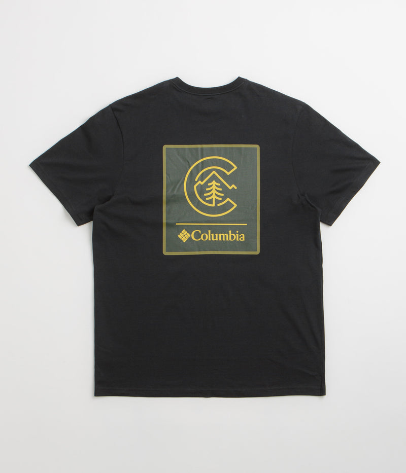 Columbia CSC Logo Back T-Shirt in Black and Linework C Badge