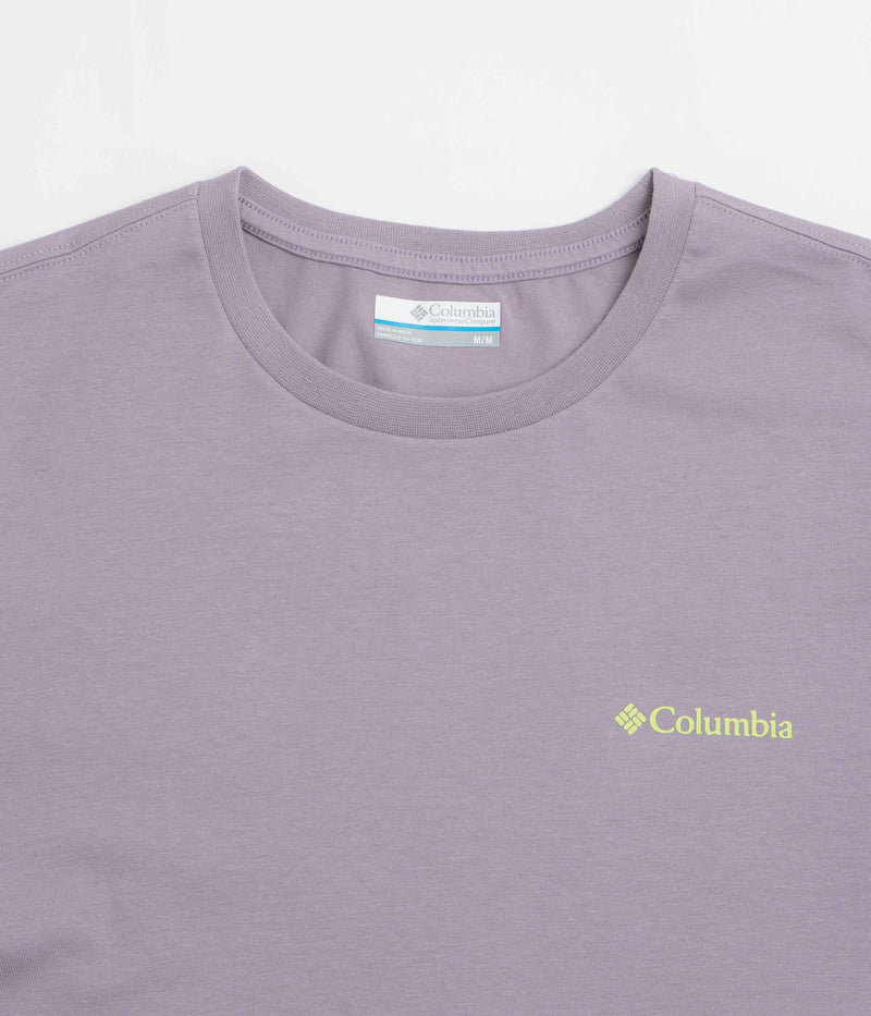 Columbia CSC Logo Back T-Shirt in Shale Purple and Linework C Badge