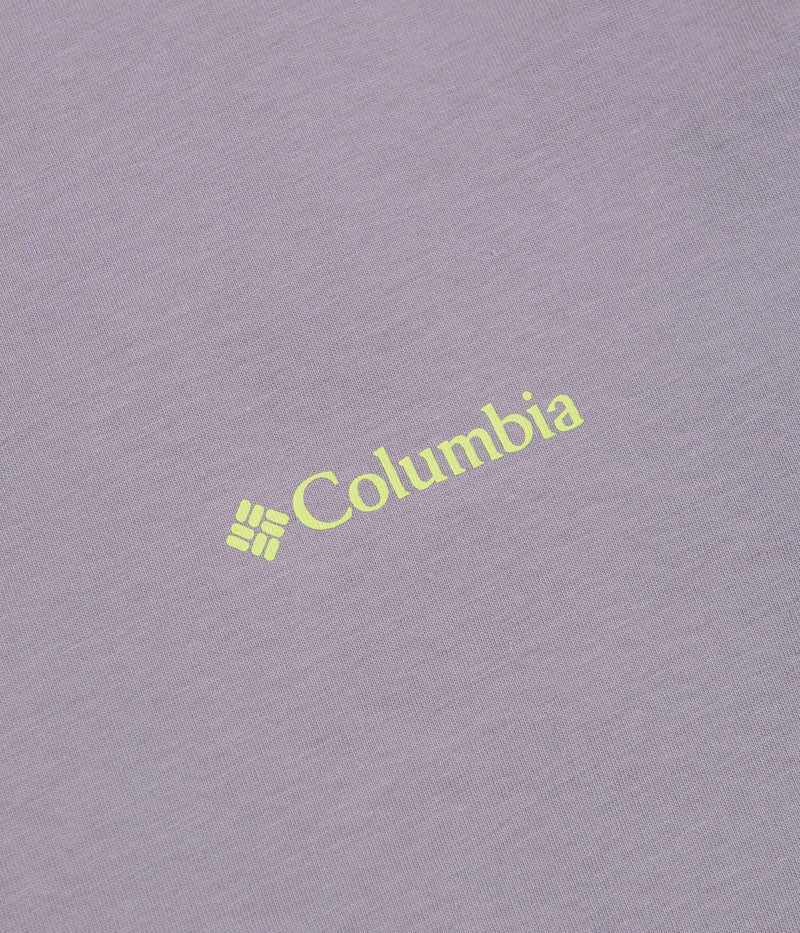 Columbia CSC Logo Back T-Shirt in Shale Purple and Linework C Badge