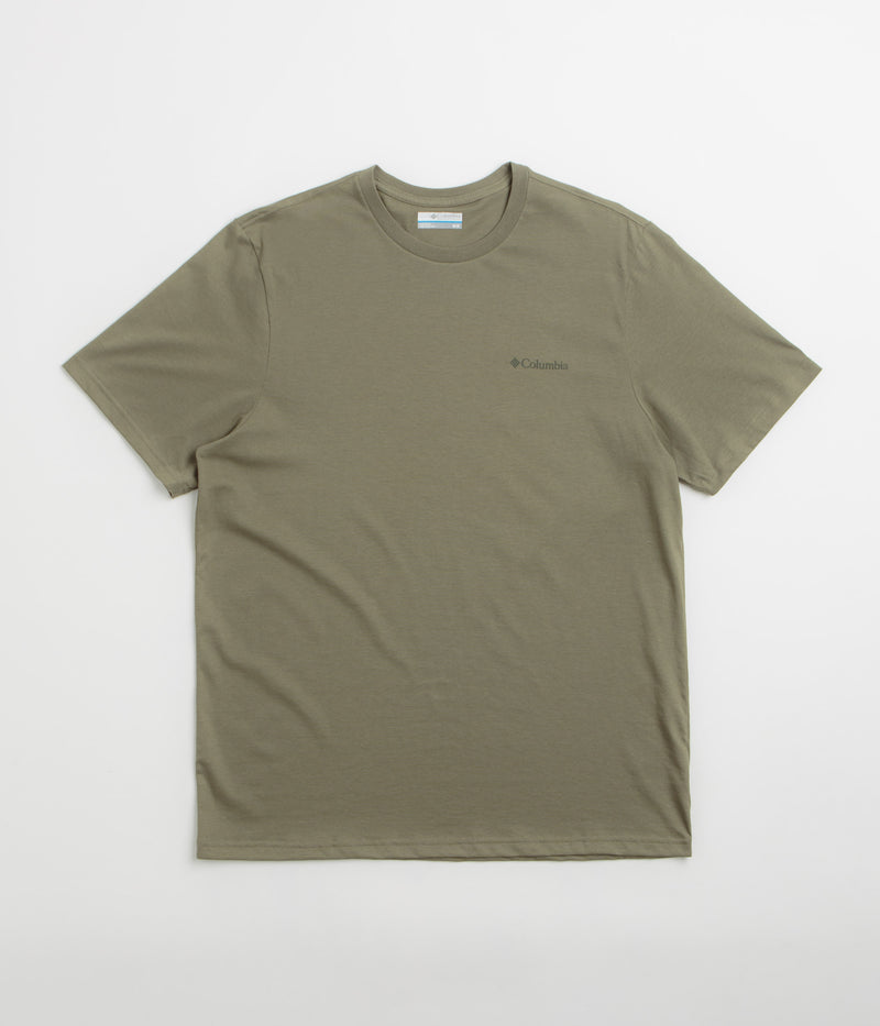 Columbia CSC Logo Back T-Shirt in Stone Green and Boxy Brand