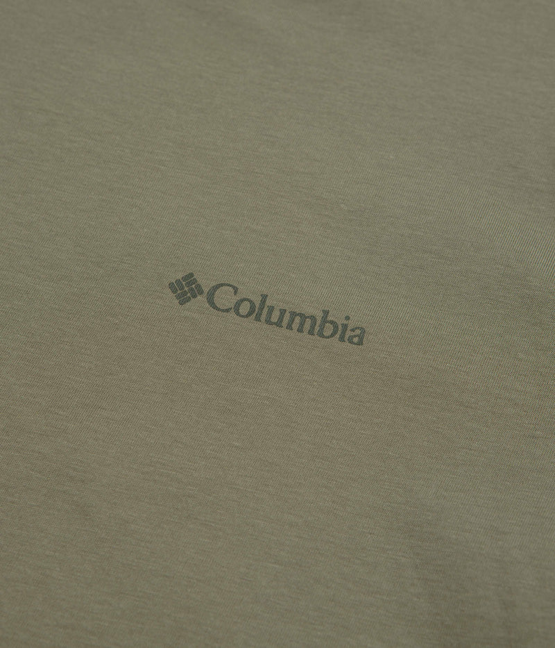 Columbia CSC Logo Back T-Shirt in Stone Green and Boxy Brand