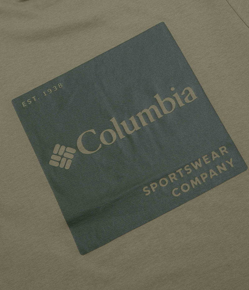 Columbia CSC Logo Back T-Shirt in Stone Green and Boxy Brand
