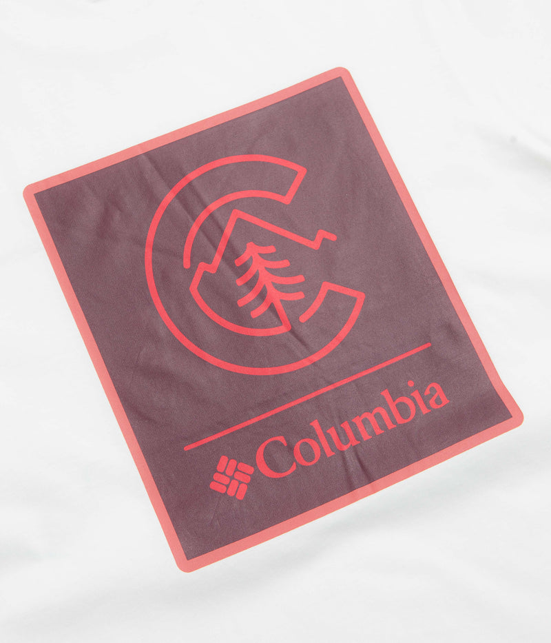 Columbia CSC Logo Back T-Shirt in White and Linework C Badge