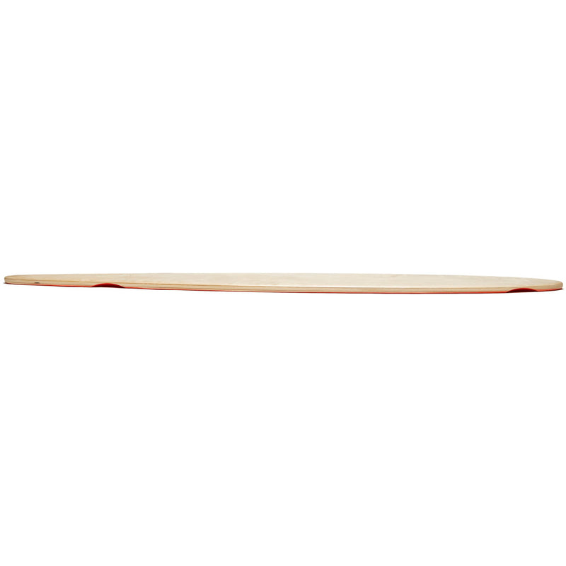 Daddies Logo Pintail Longboard Deck - Orange
