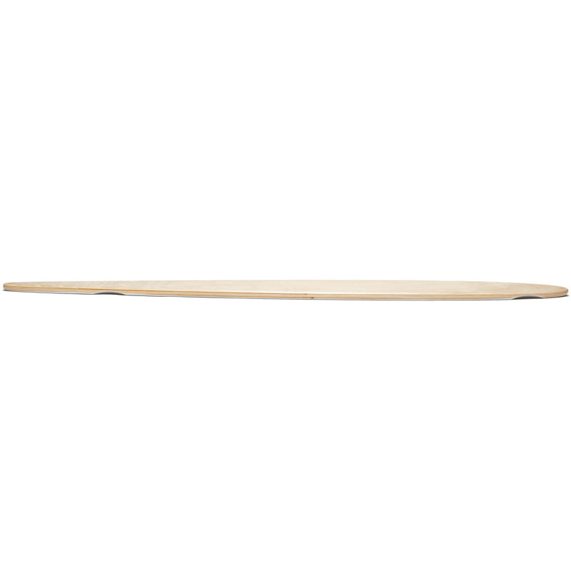 Daddies Logo Pintail Longboard Deck - White