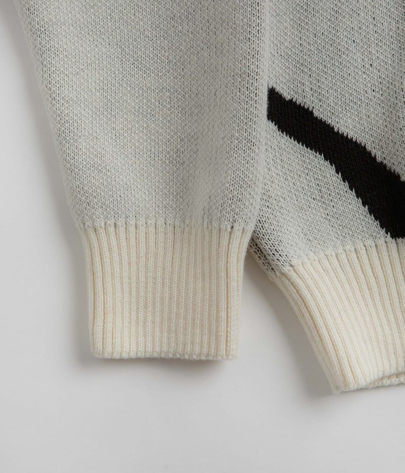 Dancer Mask Knit Sweatshirt in White