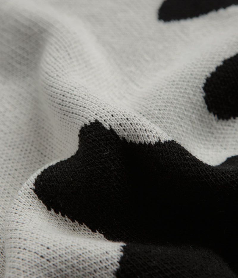Dancer Mask Knit Sweatshirt in White