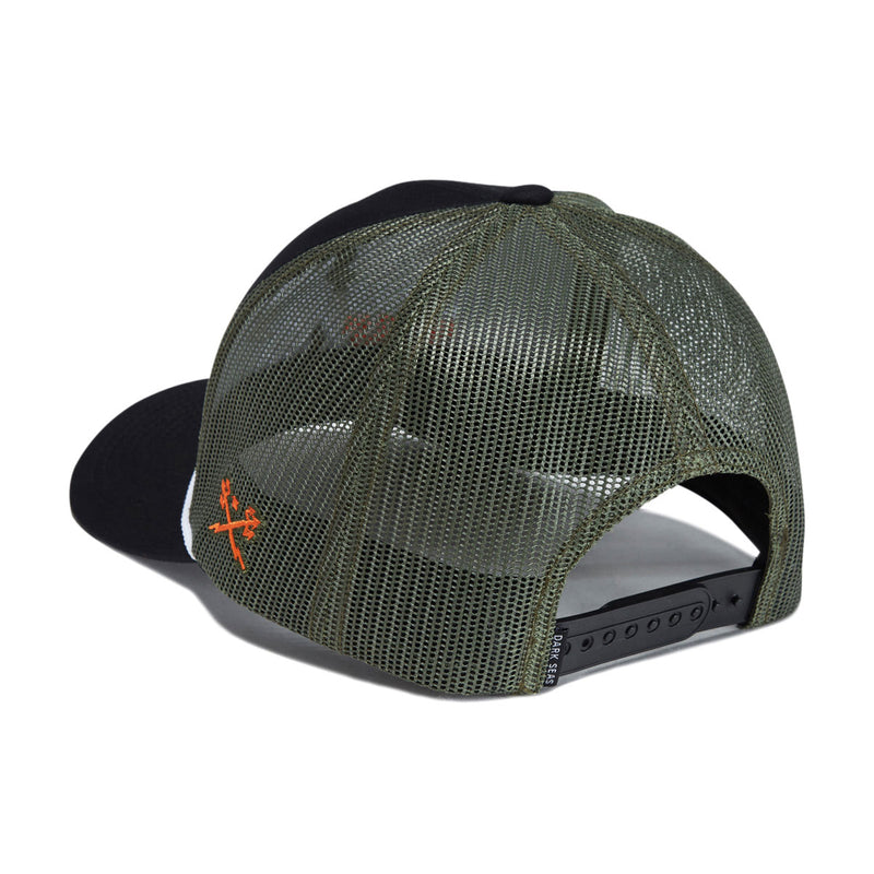 Dark Seas Bucked Hat - Black/Olive