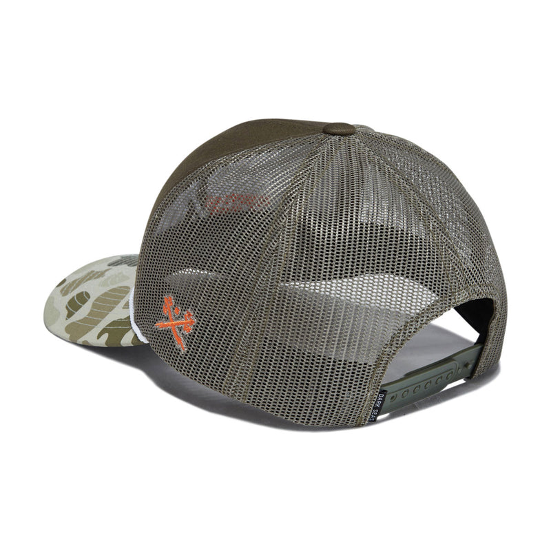 Dark Seas Bucked Hat - Olive/Camo