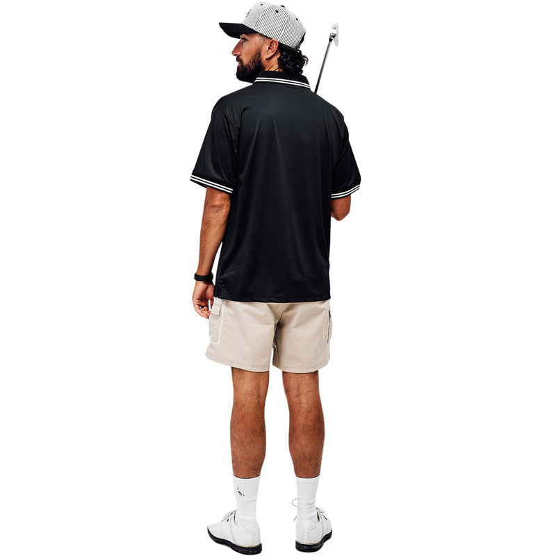 Devereux Skull Caddy Tips Polo Shirt - Black