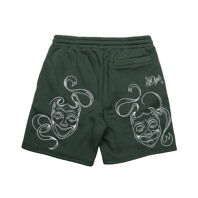 DGK Saints Fleece Shorts - Forest Green